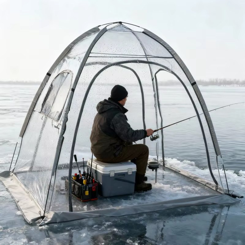 Pumbba Transparentes PVC-Zelt für 2–3 Personen, wasserdicht und winddicht - Bild 4