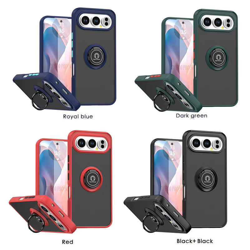 Magnetische OTT-Box Cover Drehbare Halterung für Honor 500 500 Pro 400 300 Magic 8 8 Pro 7 X9d/c/b/a X8 mit Fingerring in Blau - Bild 6