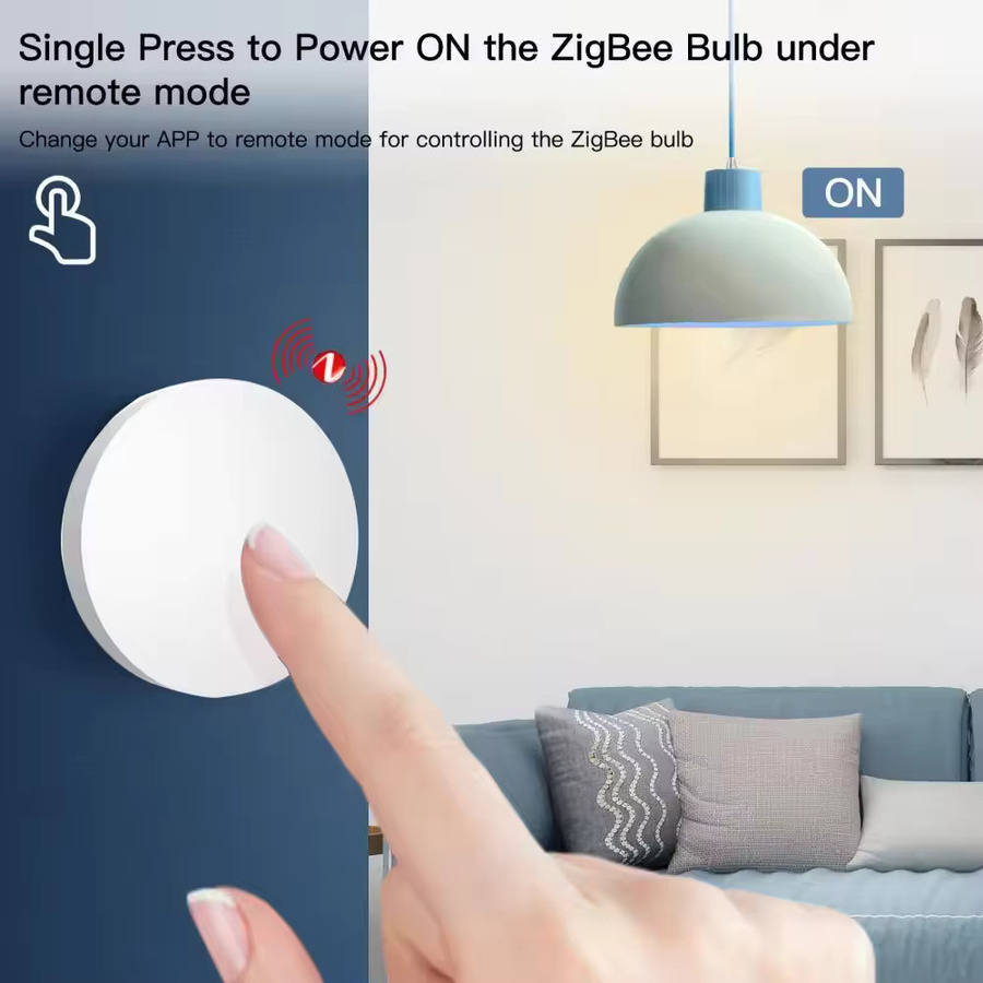 Tuya ZigBee Button Szenenschalter Weiß – Batteriebetriebener intelligenter Verknüpfungsschalter für Smart Life und Tuya Zigbee Geräte - Bild 3