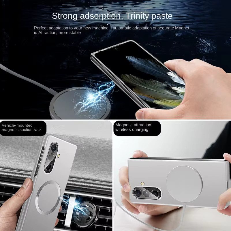 Slim MagSafe Magnethülle für Samsung Galaxy Z Fold 7, Z Fold Special SE, Z Fold 6, 5 und 4 in Grün mit Kamera-Schutz - Bild 3