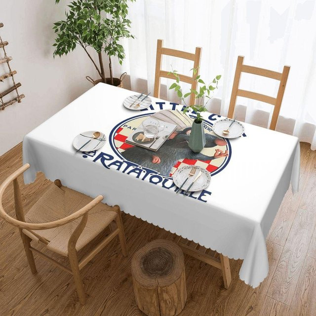 Wasserdichte rechteckige Tischdecke Beau Maison Remy Ratatouille in Weiß, B/L: 137 x 183 cm - Bild 1