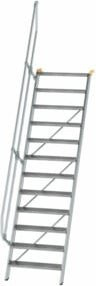 MUNK Günzburger Steigtechnik Aluminium-Treppe mit 12 Stufen in Silber - Bild 1
