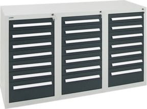 Stumpf Schubladenschrank Serie T-100/35-1 mit 21 Schubladen in Grau und Anthrazit matt - Bild 1