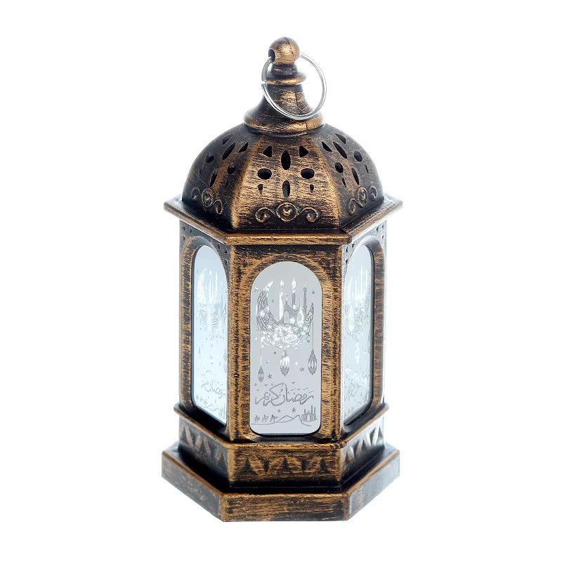 IEEYEEY LED Stern und Mond Kerzenhalter Lampe in Moon-copper für Ramadan Dekoration - Bild 3