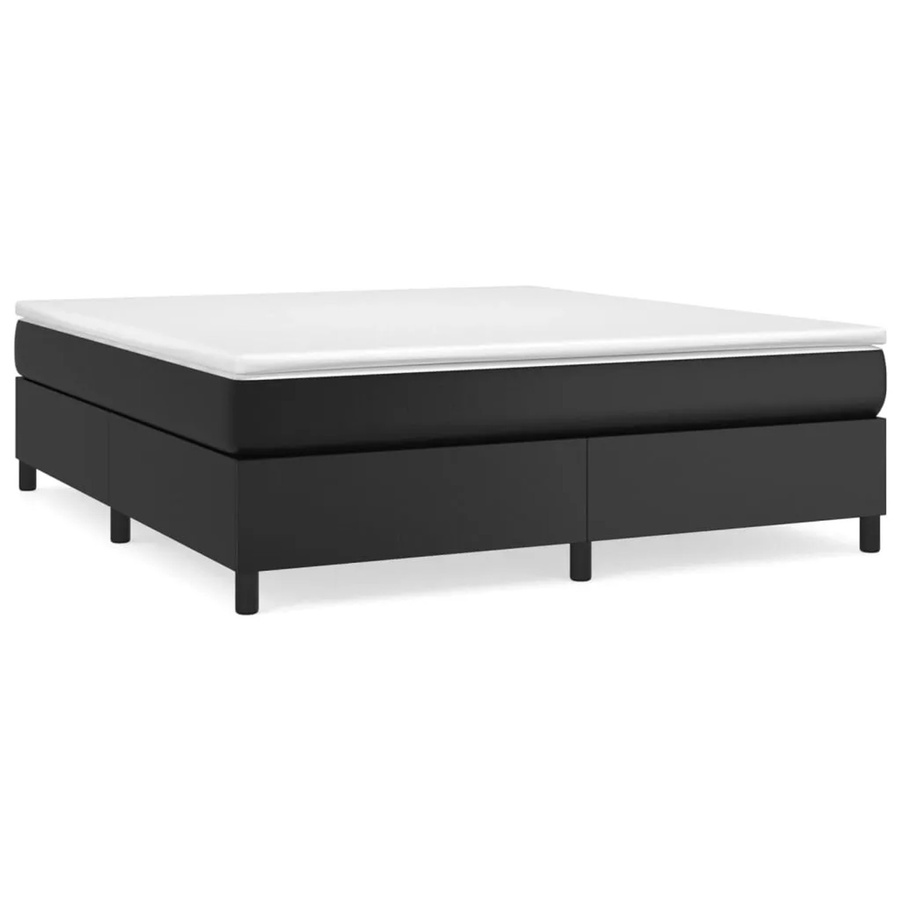 vidaXL Boxspringbett in Schwarz aus Kunstleder mit Maßen B: 160 cm, T: 200 cm - Bild 2