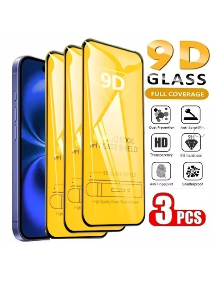 DIXSG 3er Pack HD-Hartglas Displayschutzfolie für iPhone 11 12 13 14 15 16 Pro Max XR XS und Plus Modelle, transparent mit vollständiger Abdeckung - Bild 6
