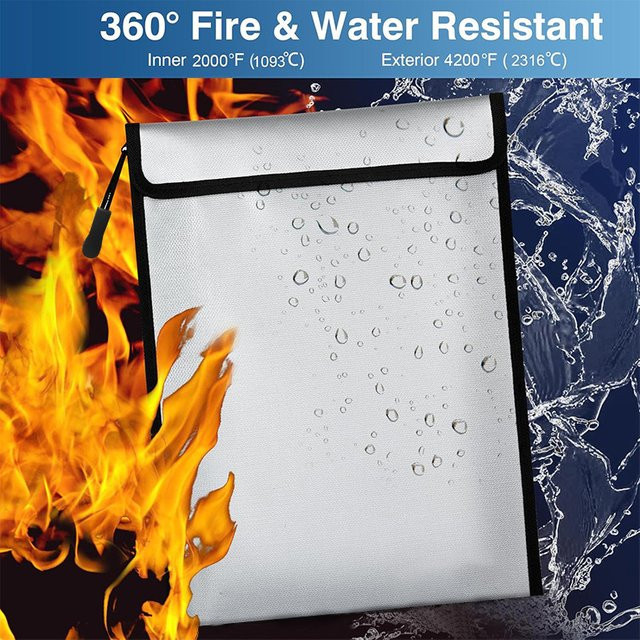 Feuerfeste und wasserdichte Faraday-Tasche als Anti-Hacking-Signalblocker zur sicheren Aufbewahrung von Telefon, Notebook, Computer, iPad und Schlüsseln - Bild 1