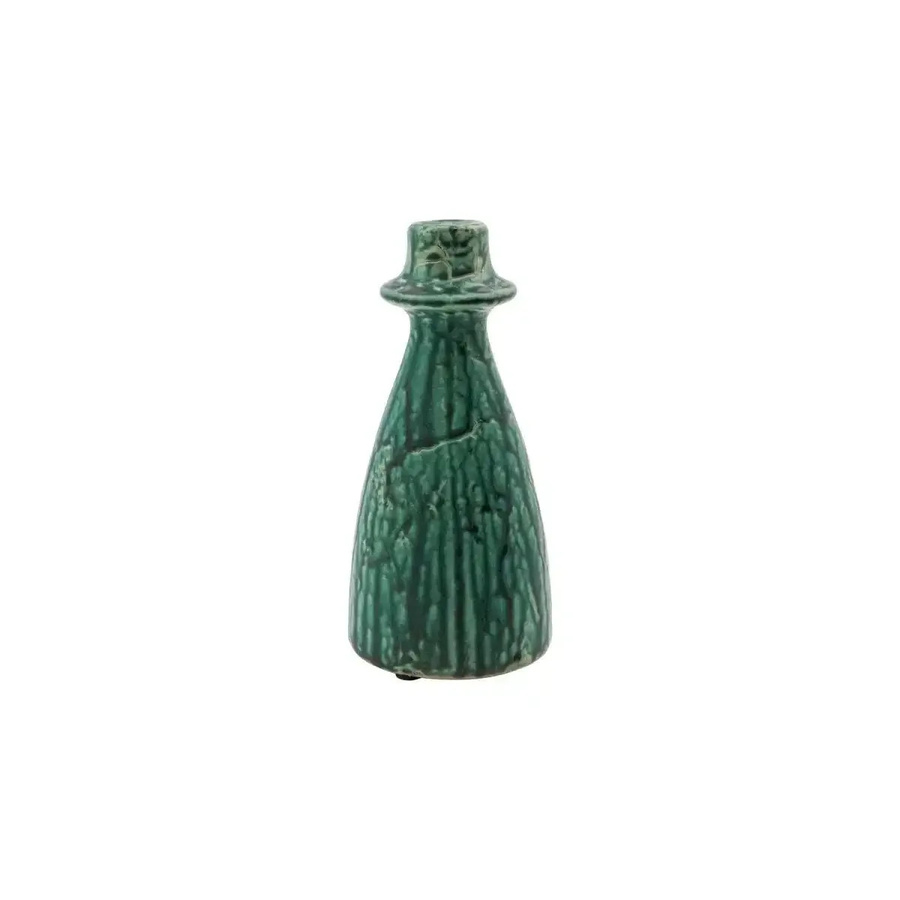 House Doctor Kerzenhalter Kulu aus Terrakotta in Grün, Höhe: 20 cm - Bild 1