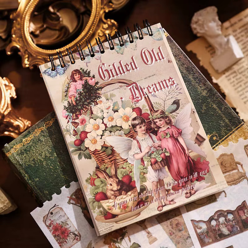 Retro Europäisches Illustrations-Stickerbuch mit 40 Stück klassischen Kunstmustern für Scrapbooking und DIY-Dekoration in Multicolour - Bild 2