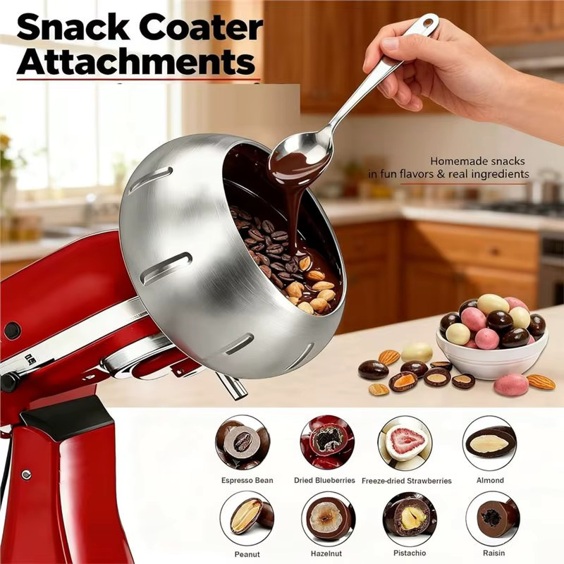 B82B Candy Coating Aufsatz für KitchenAid Tilt-Head Küchenmaschinen, Farbe: Silber, passend für 4,5 QT und 5 QT Modelle - Bild 3