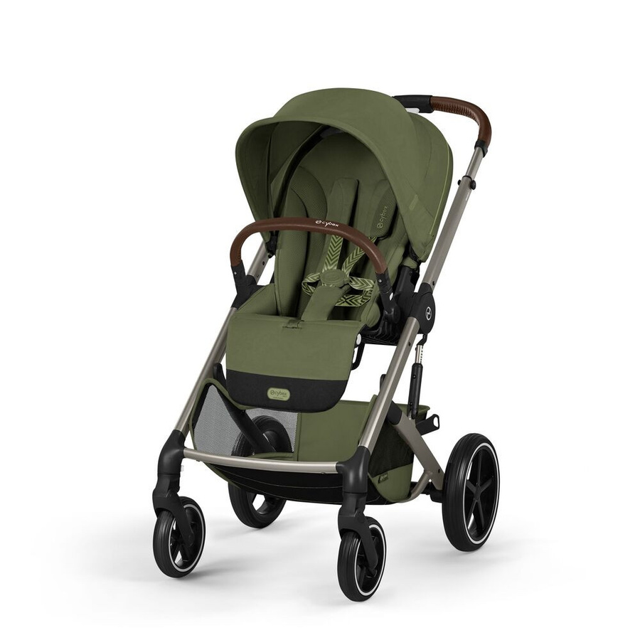 Cybex Kinderwagen Balios S Lux Kombi mit Falt-Babywanne in Moss Green und Taupe Frame - Bild 2