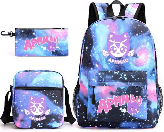 Aphmau Schultaschen-Set mit Rucksack, Federmäppchen und Umhängetasche in Multicolour aus Polyester - Bild 1