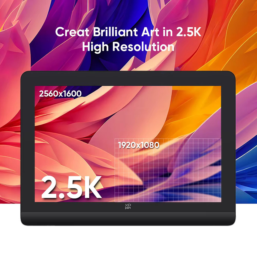 XPPen Artist Pro 16 (Gen 2) Grafiktablett-Monitor mit 2,5K Auflösung und 16K Druckstufen in Schwarz - Bild 3