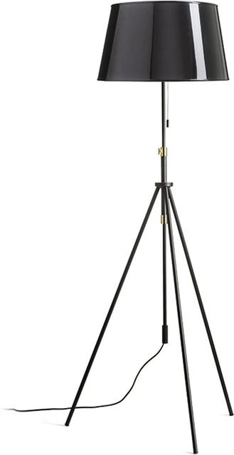 Rendl Stehleuchte Luton/Riddick in Schwarz Glänzend mit Goldener Folie, höhenverstellbar, LED, 15 W - Bild 1