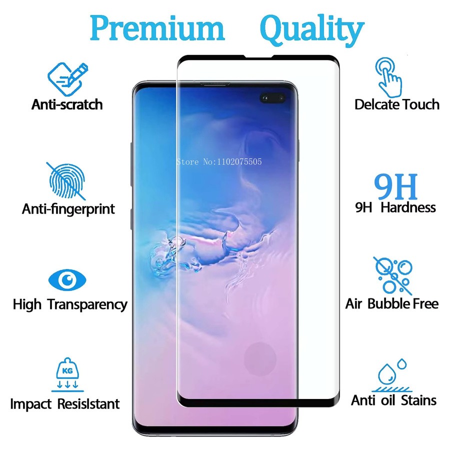 4er-Pack gehärtetes Displayschutzglas für Samsung Galaxy S10 Plus S20 S21 S22 S23 Ultra Plus Note 20 Ultra, transparent - Bild 3