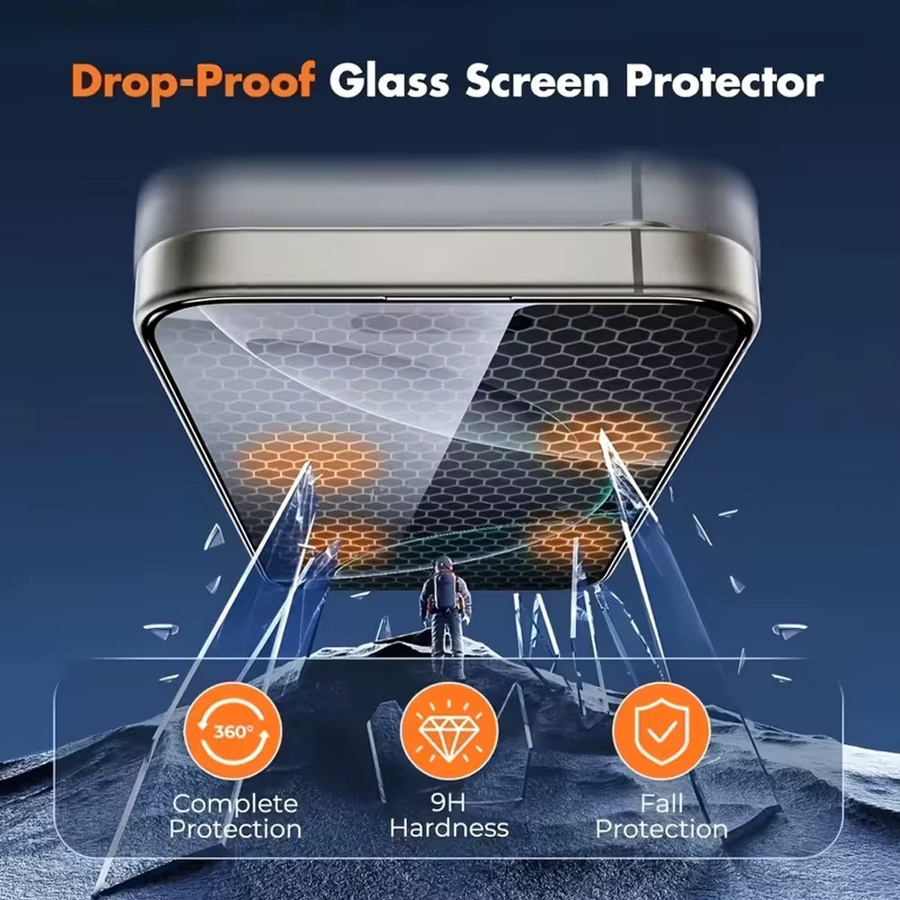 TAOYUNXI Displayschutzfolie aus gehärtetem Glas für iPhone 16 Pro Max, 15, 14, 13, 12, 11 und weitere Modelle, transparent, 1/5 Stück - Bild 3