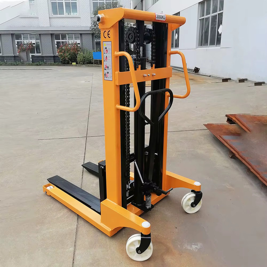 Manueller Handgabelhubwagen Palettenheber von XMSJ in Gelb mit einer Tragkraft von 0,5 bis 3 Tonnen - Bild 4