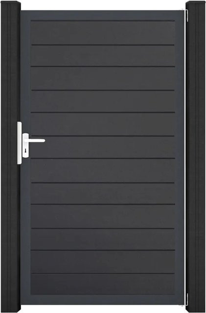 GroJa Tor 1-flg. Basicline Schmal Anthrazit B: 100 cm, H: 180 cm - Bild 1