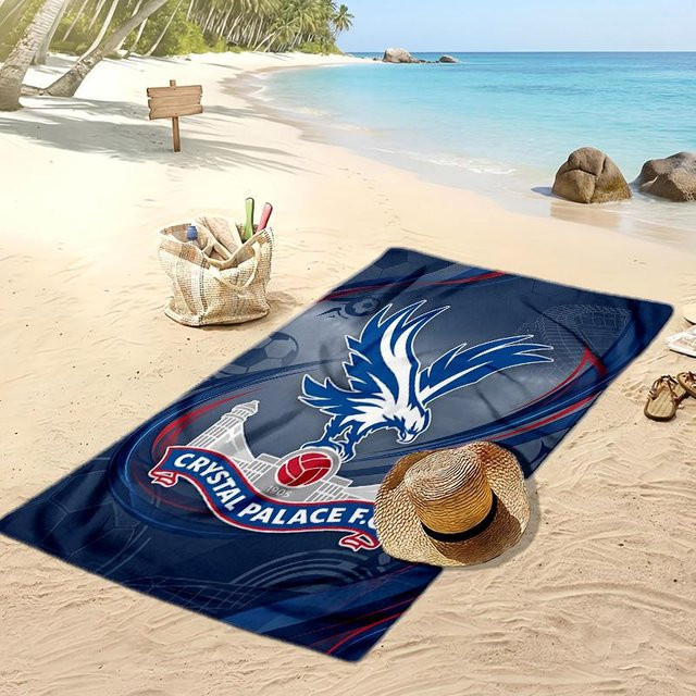 WildHue B Crystal Palace Fußball Strandtuch, blau, B/H: 80 x 160 cm - Bild 1