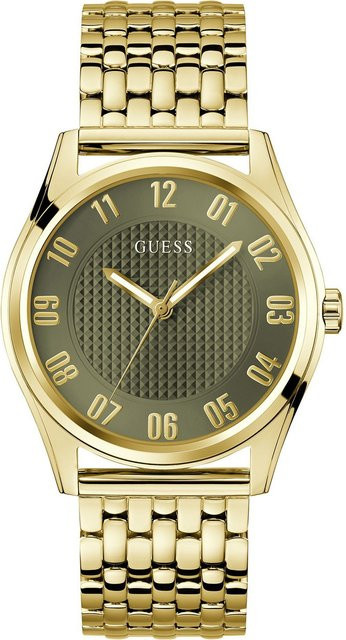 Guess Armbanduhr Tate, Quarz, Edelstahl, Grün, 42 mm, Herren - Bild 1