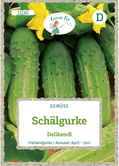 Grüne Fee Salat- und Schälgurke Delikateß Gemüse Saatgut - Bild 1