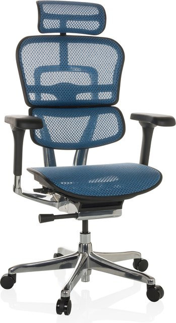 hjh OFFICE Luxus Chefsessel ERGOHUMAN GEN2 mit Netzstoff, Armlehnen und Kopfstütze, höhenverstellbar - Bild 1