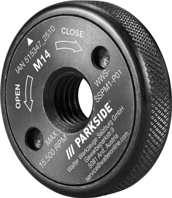 Parkside Metall-Trennscheiben mit Schnellspannmutter für Winkelschleifer, Schwarz, Durchmesser: 125,0 mm - Bild 1
