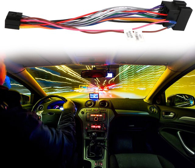Alpine 16-poliger ISO-Standard Steckerkabel-Adapter für Auto-Radio in Multicolor - Bild 1