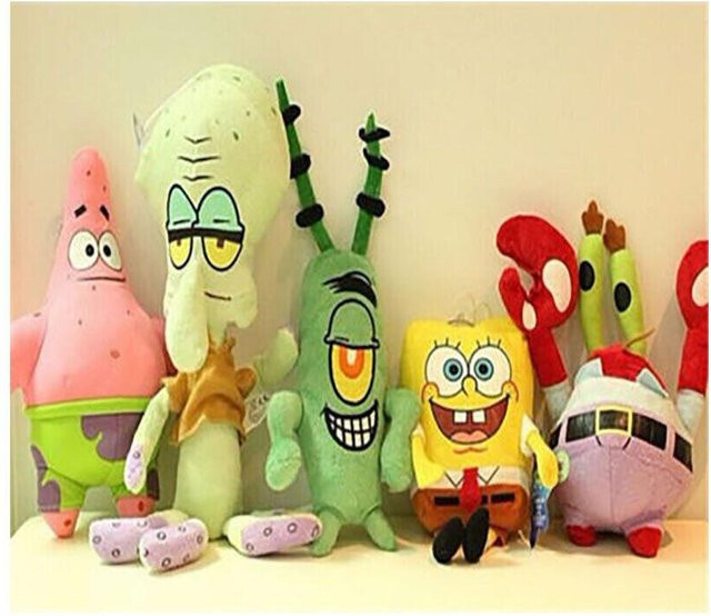 GRAN-POL LTD SpongeBob Plüschtier, 6-teiliges Set - Bild 1