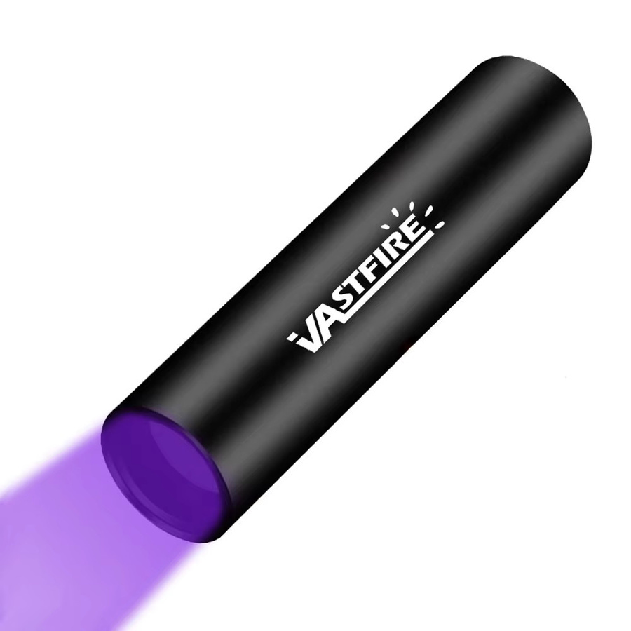 VASTFIRE UV-Schwarzlicht-Taschenlampe 365 nm, wiederaufladbare lila UV-Taschenlampe zum Detektieren von Flecken - Bild 5