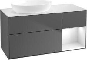 V&B Waschtischunterschrank Finion in Anthrazit lackiert, Breite: 120 cm, Tiefe: 50,1 cm, Höhe: 50,1 cm - Bild 1