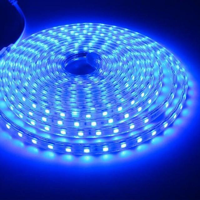 Yongkomo LED Streifen Licht Blau, Wasserdicht IP65, 5050 SMD Flexible LED Band, 7m, 220V für Indoor und Outdoor - Bild 1