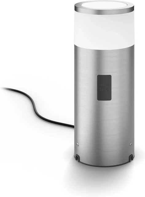 Philips Hue Calla LED-Sockelleuchte White & Color Ambiance in Silber mit Edelstahl-Design für Außenbereich und Garten - Bild 1