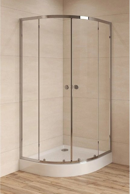 Swiss Aqua Technologies Eckdusche Viertelkreis mit Nano Beschichtung und Sicherheitsglas in Chrom, B/T: 90 x 90 cm, H: 185 cm - Bild 1