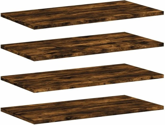 vidaXL Wandregale Set aus Holzwerkstoff in Räuchereiche, 4 Stück, B: 60 cm, T: 30 cm, H: 1,5 cm - Bild 1
