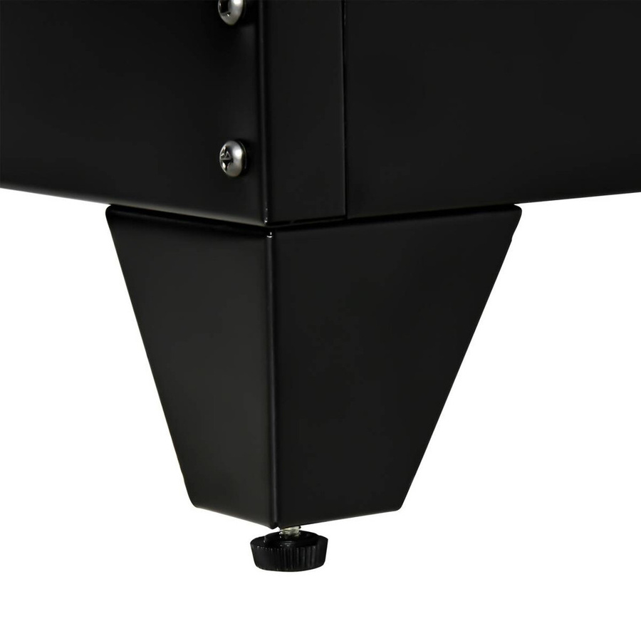 HOMCOM Sideboard Aktenschrank mit Lamellentüren aus Metall in Schwarz B/T/H: 75 x 33 x 110 cm - Bild 4