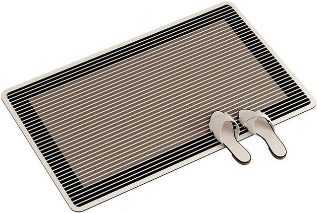 Saugfähige Kieselgur Badezimmermatte von Household supplies MH in Beige, rutschfest und modern, B/T: 60 x 40 cm - Bild 1