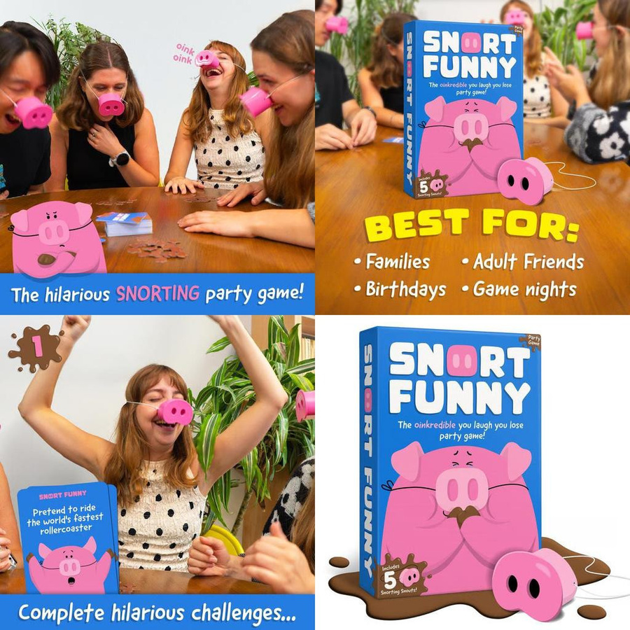 QuillQuest Das Oinkcredible Du Lachen Du Verlierst Party-Spiel Kartenspiel - Bild 3