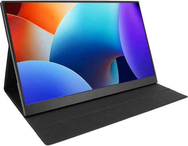 OutsideWorld Tragbarer Monitor 15,6 Zoll Full HD 1920x1080P in Schwarz mit USB-C Anschluss - Bild 1