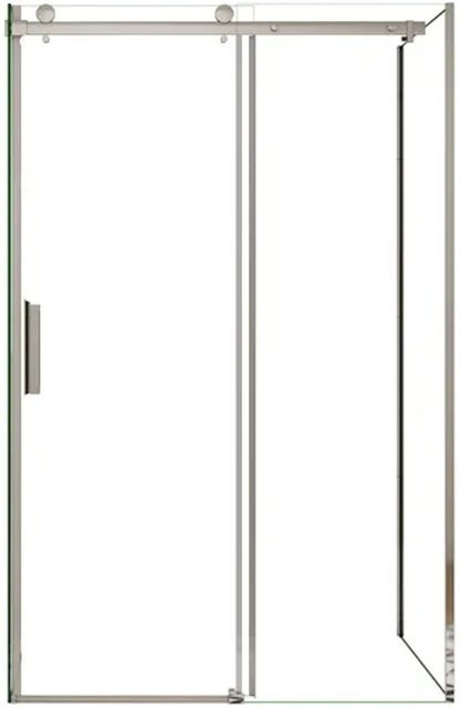 Duschparadies Duschkabine mit Schiebetür und Seitenwand aus 6mm Sicherheitsglas, Farbe: Transparent/Silber, B: 135 cm, T: 80 cm, H: 195 cm - Bild 1