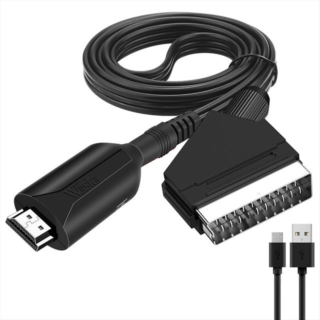 Wiistar HDMI zu SCART Konverter Adapter für Video und Audio in Schwarz - Bild 1