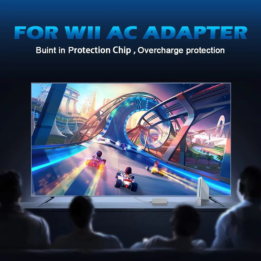 Netzkabel und AC-Netzteiladapter für Nintendo Wii Spielkonsole mit EU/US-Stecker - Bild 3