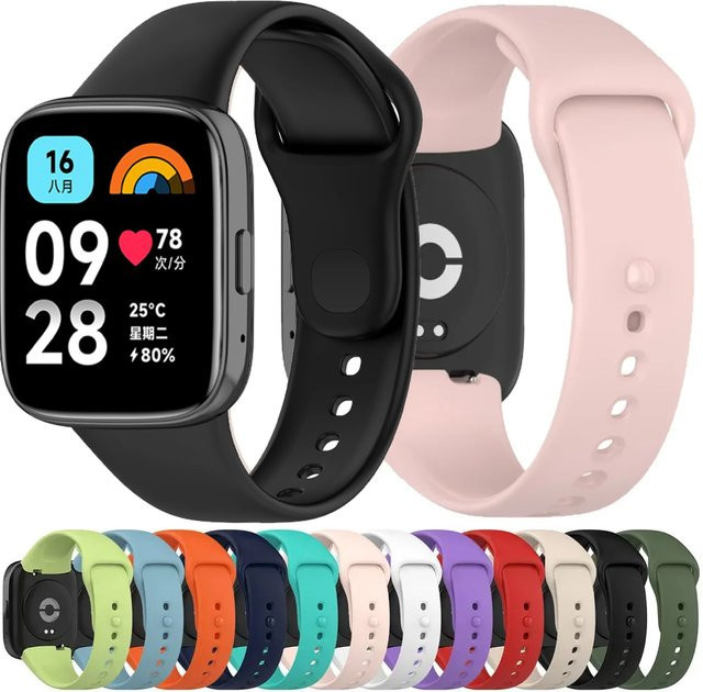 Xiaomi Uhrenarmband Silikon, Schwarz, Unisex, Redmi Watch 3 Active/Lite - Bild 1