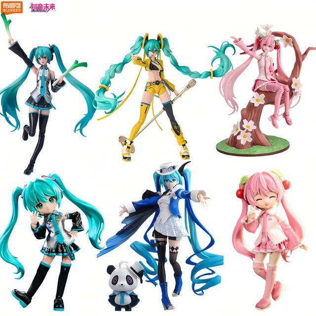 Blokees Hatsune Miku Action Figure DIY Anime Montage Figur in Grün - Bild 1