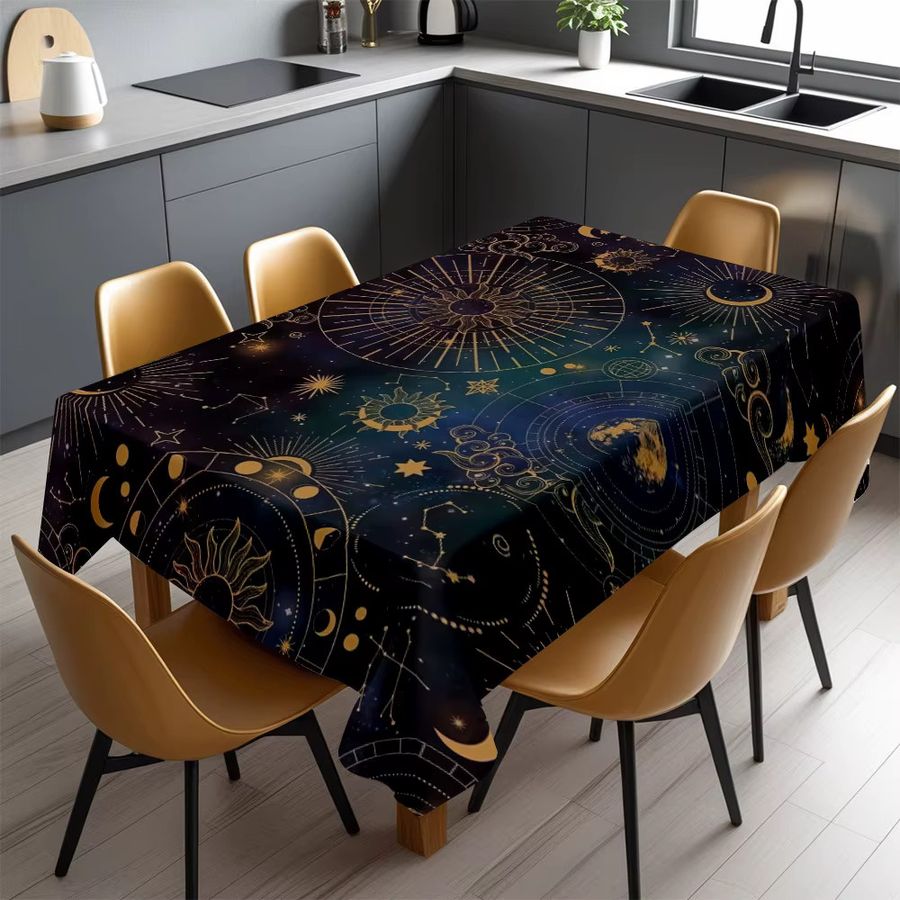 VIKAMA Luxus-Sternbild-Tischdecke wasserdicht und ölbeständig im amerikanischen Retro-Design - Bild 3