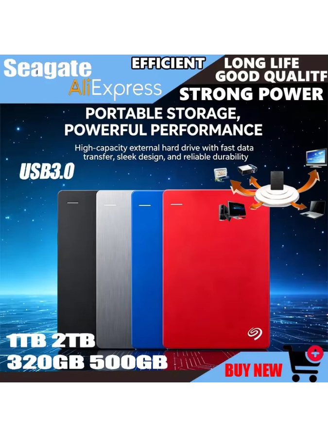 Seagate Externe Festplatte HDD 2,5 Zoll Tragbarer Hochgeschwindigkeits-Speicher für Backup und schnelle Datenübertragung 500 GB - Bild 5