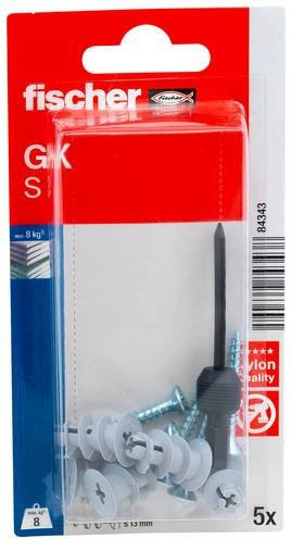 Fischer GK S K NV Gipskartondübel aus Nylon in Weiß - Bild 1