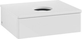 V&B Waschtischunterschrank Antao ohne Frontstruktur in Weiß lackiert, B/T/H: 60 x 50 x 19 cm - Bild 1