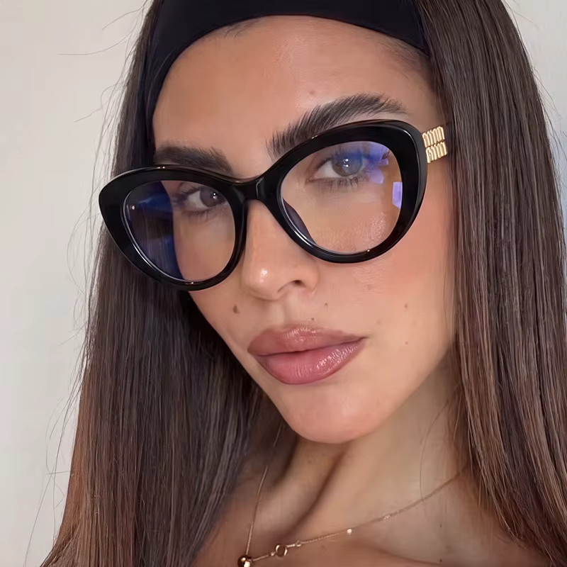 Cat-Eye Korrektionsbrille Damen, Vollrand, Kunststoff, schwarz - Bild 3