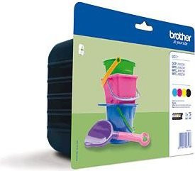 Brother LC221 Value Pack Original Tintenpatronen 4er-Pack Schwarz, Gelb, Cyan, Magenta für DCP J562DW und MFC J480DW - Bild 1